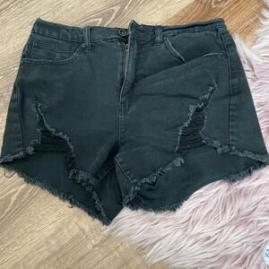Kendall & Kylie The Icon Distressed High Rise Cut Off Shorts Size 11/30
